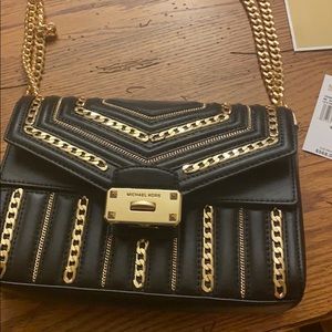 Michael Kors gold leather bag